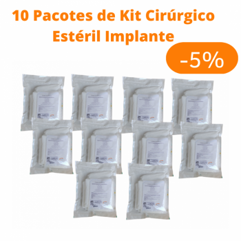 imagem 10 PACOTES KIT CIRÚRGICO ESTÉRIL IMPLANTE 30 GR