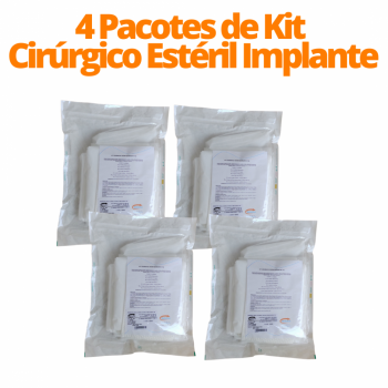 imagem 4 PACOTES KIT CIRÚRGICO ESTÉRIL IMPLANTE 40 GR